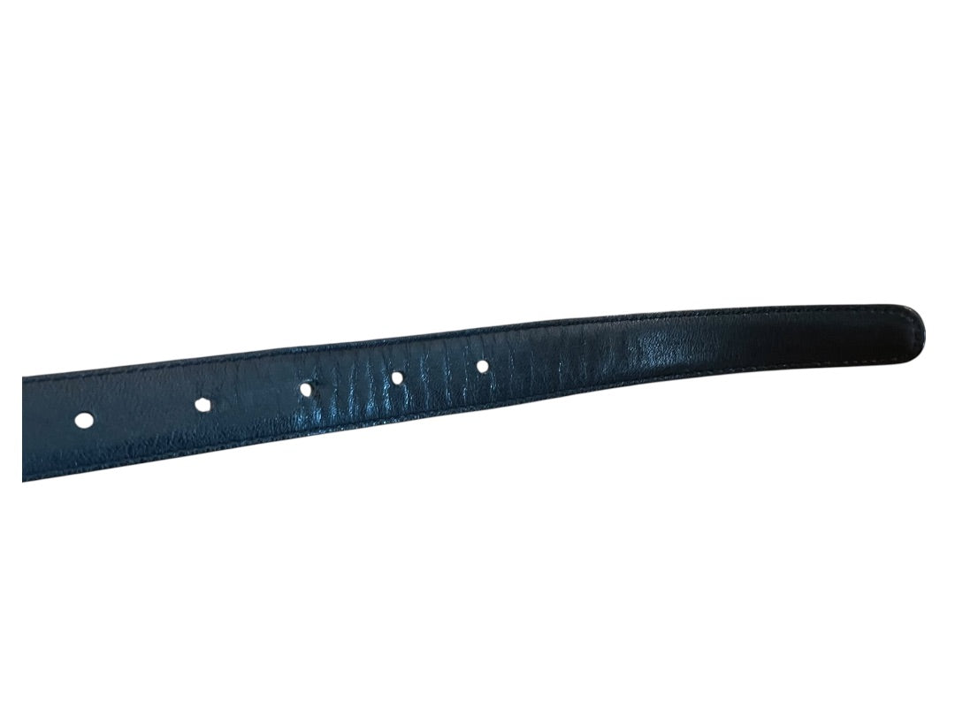 Size 36 Henry Grethel Leather Belt Goldtone Hardware .75" Width Burgundy