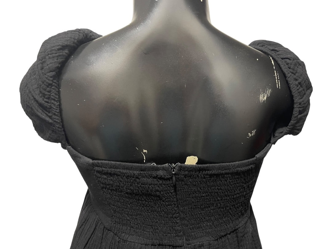 Size 12 Princess Polly 100% Cotton Lorna Romper Black New Off Shoulder