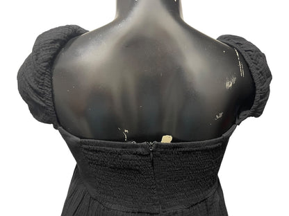 Size 12 Princess Polly 100% Cotton Lorna Romper Black New Off Shoulder