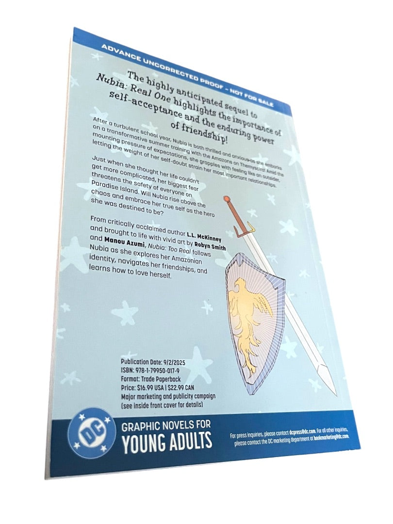 DC Nubia Too Real Paperback Book McKinney Smith Axumi Uncorrected Proof