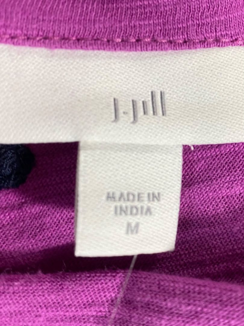 Medium J.Jill Purple Womens Shirt New Navy Blue Dot