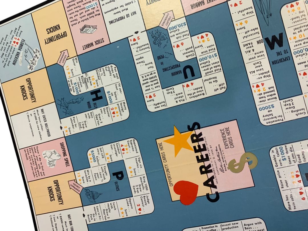 Vintage Careers Parker Brothers Board Game of Optional Goals