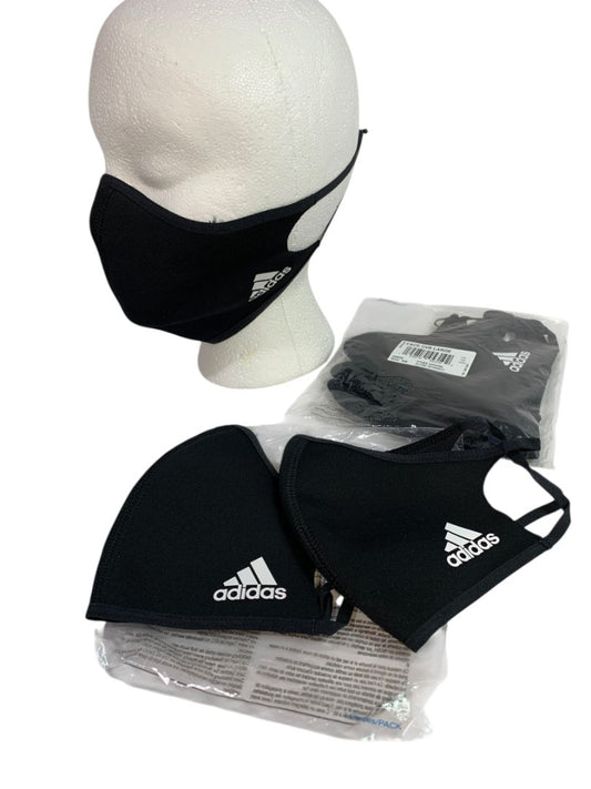 Pack of 4 New Adidas Face Covers Adult Black H08836 Washable