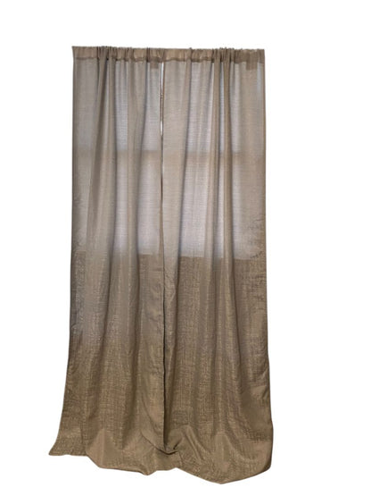 Set of 3 Studio 9 Curtain Panels Taupe Silver 96"l x 36"w