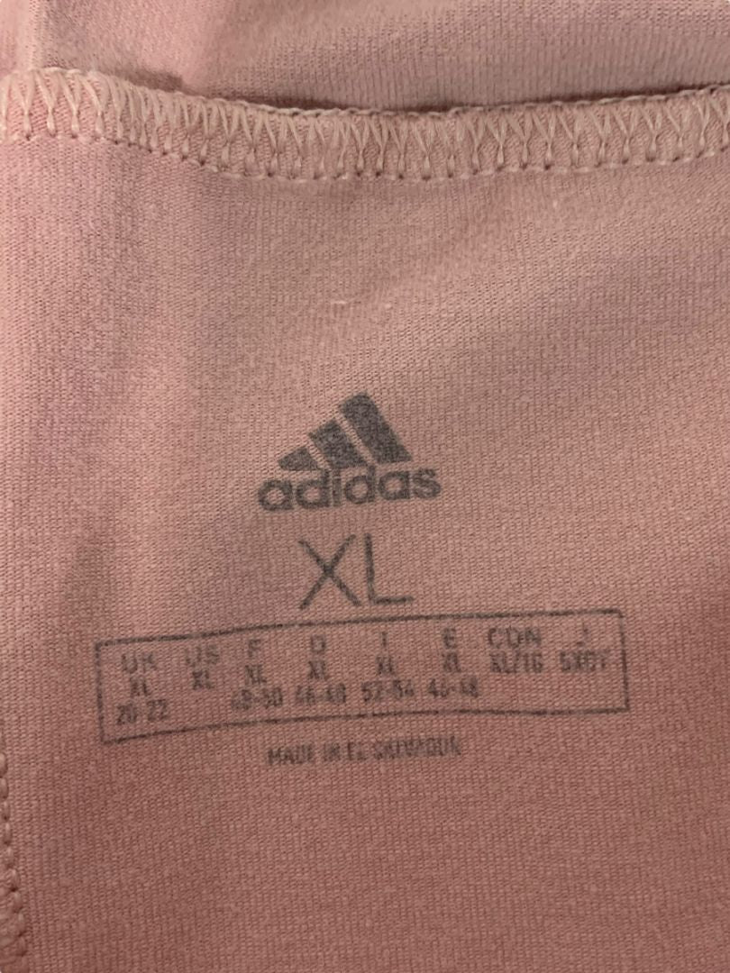Size XL Adidas Womens Jogger Pants Pockets Pink 3 Stripe