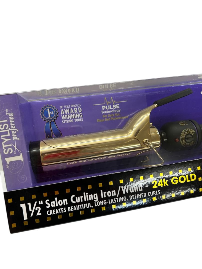 Hot Tools Professional Hair Curling Iron 1 1/2" 1102 Spring Gold Styling Beauty New