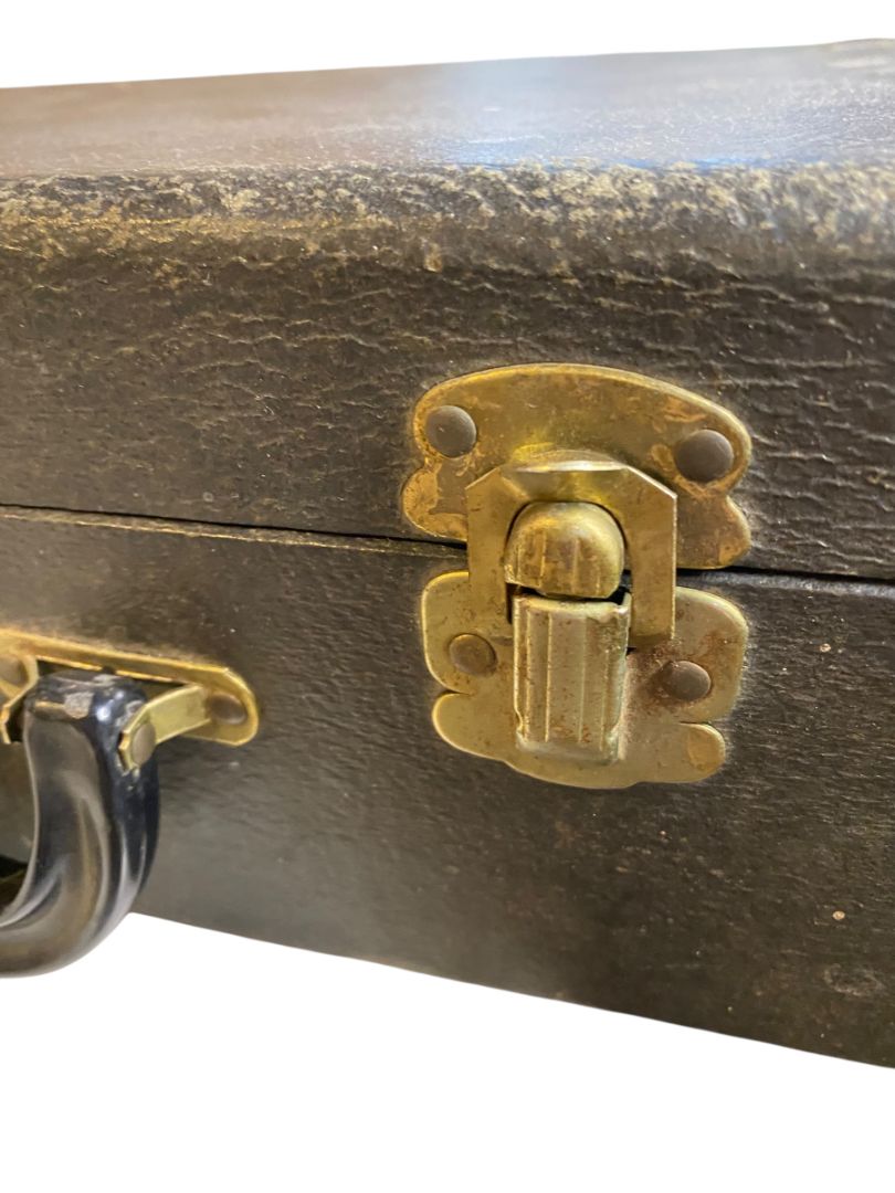 Vintage Wooden Suitcase Latches Distressed 13.5" x 10" x 5"