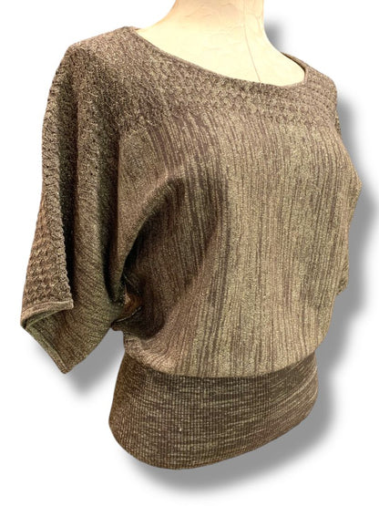 Size Medium United States Sweaters Metallic Womens Sparkle Banded Waist