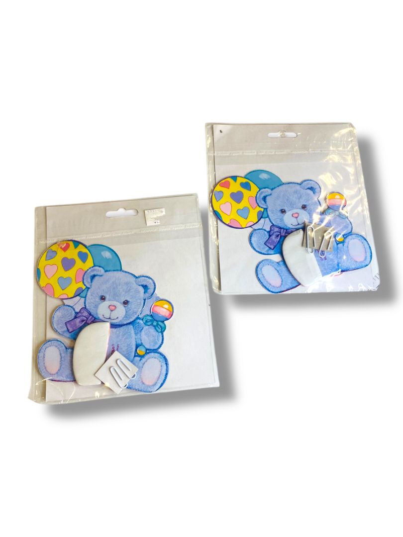 Vintage Baby Shower Honeycomb Centerpieces (2)  5" Teddy Bear New