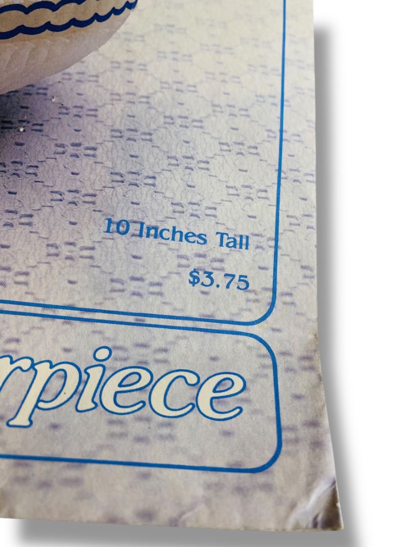 Vintage Hallmark Blue Ribbon Bouquet Honeycomb 10" 375CP101-3