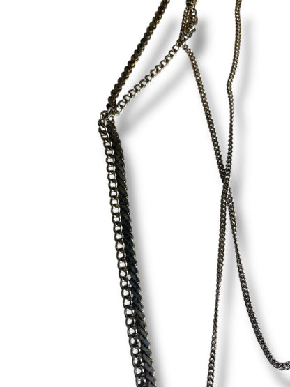 Lot of 4 Silvertone Chain Necklaces Assorted Lengths