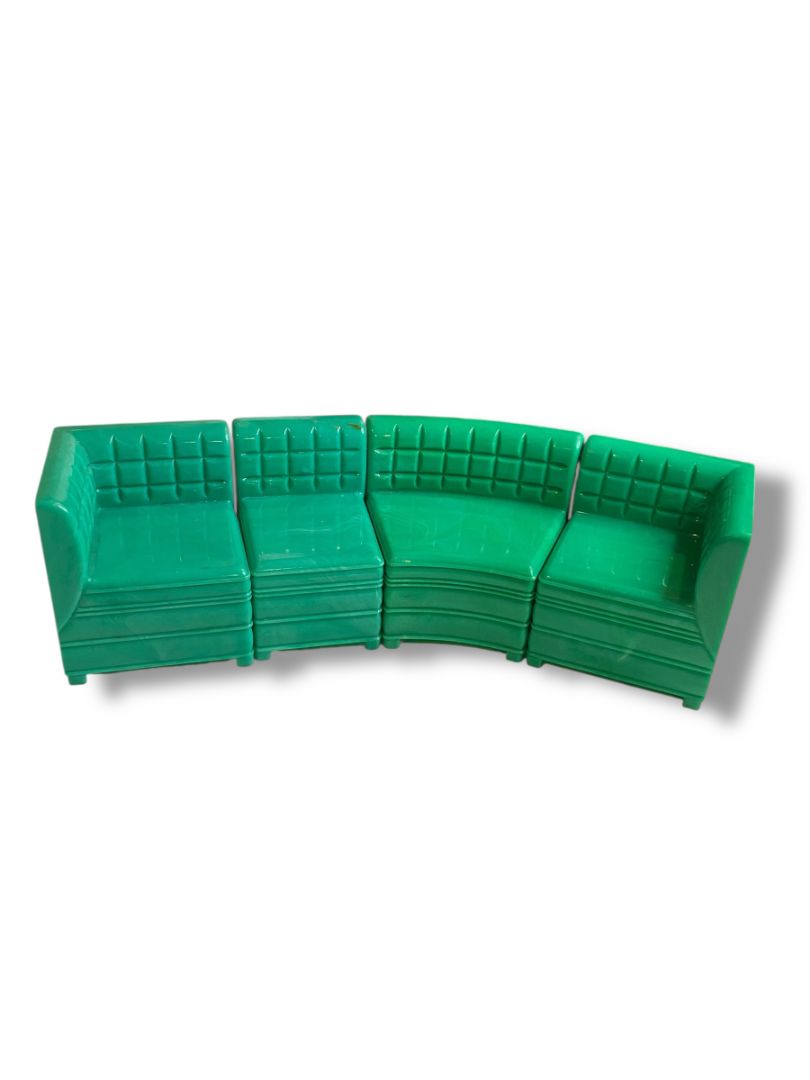 1960s IDEAL Young Decorator Modular Couch Sofa Dollhouse Miniature Sectional