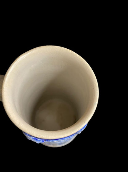 Vintage Germany Stoneware Stein Salt Glazed Mug Cobalt .5 Liter