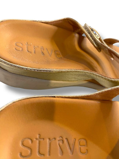 Size 8.5 Strive Womens Gold Womens Azore Sandals Comfort Walking