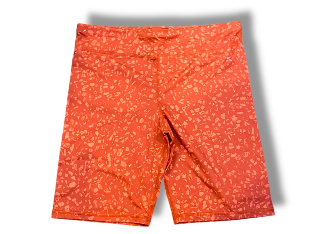 Large (14.5-16.5) Xersion Girls Youth Shorts Orange Print Quick Dry