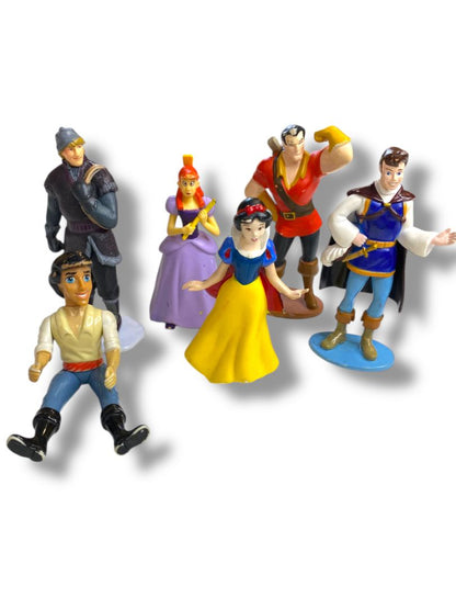 Lot of 6 Assorted Disney Princess and Prince Figurines 3-4"