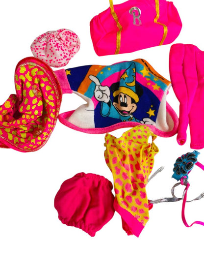 1980s Fashion Doll Clothes Lot Fits Barbie 11.5 Inch Dolls Neon Disney