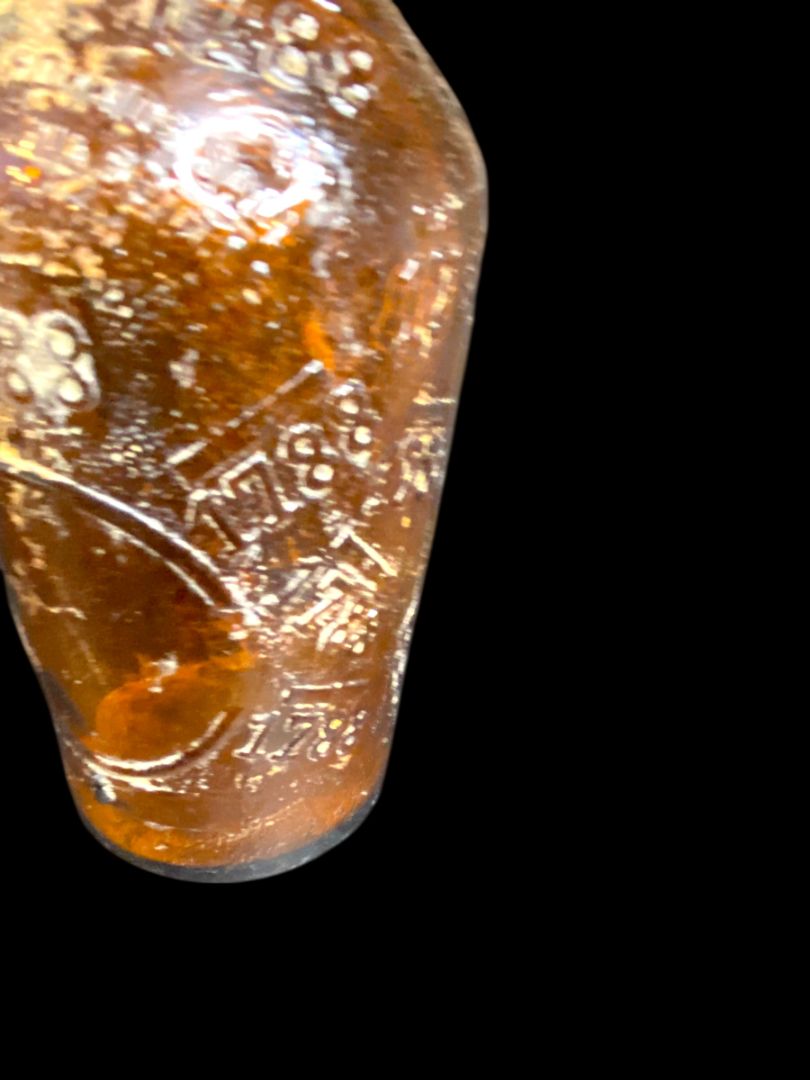 1955 Armstrong Amber Glass Bottle Carstairs 1788 Whiskey Empty D126