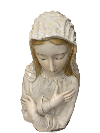 Artmark Originals Japan Virgin Mary Madonna Hand Painted Ceramic Planter