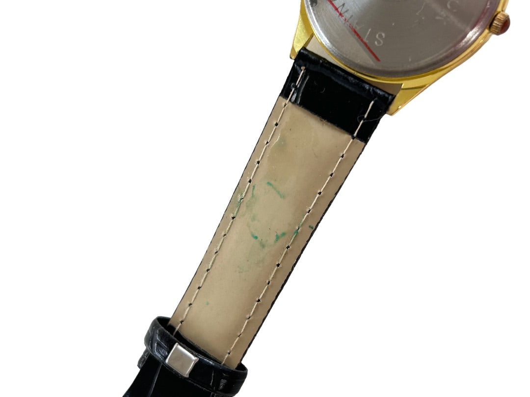 Ladies Quartz Movement Wristwatch Goldtone Roman Numerals For Parts Salvage