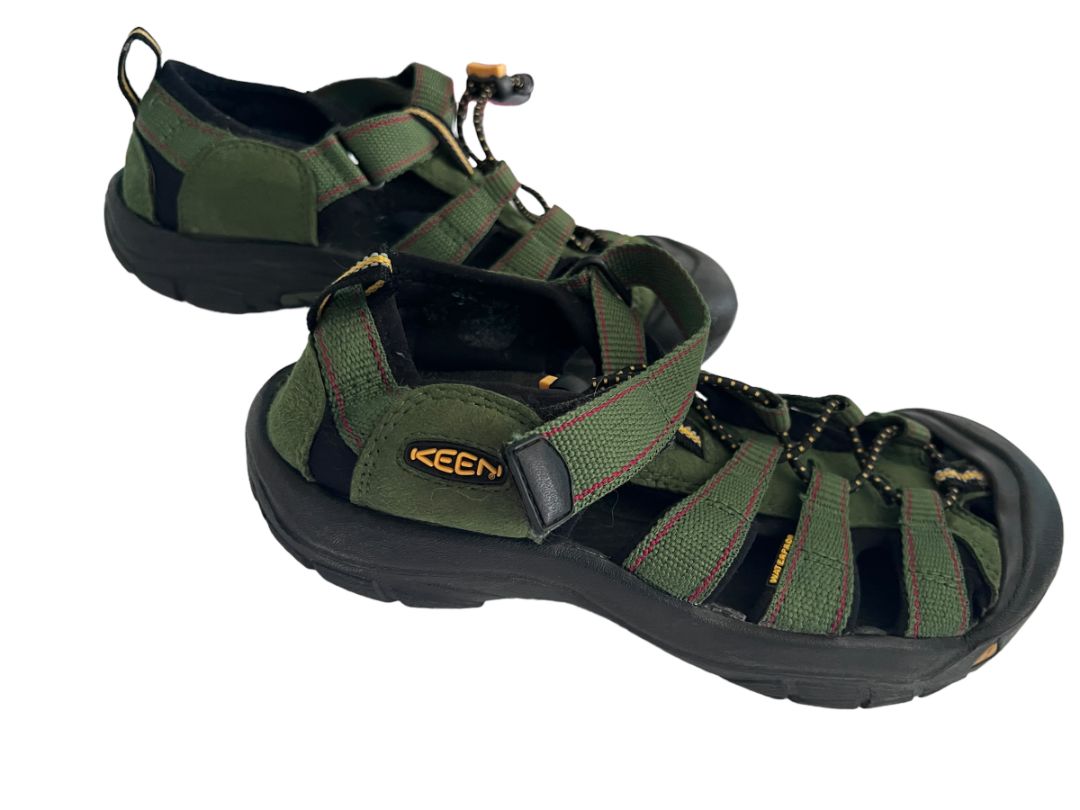 5 Kids Keen Newport H2 Green Toe Cap Sandals Hiking Water Shoes