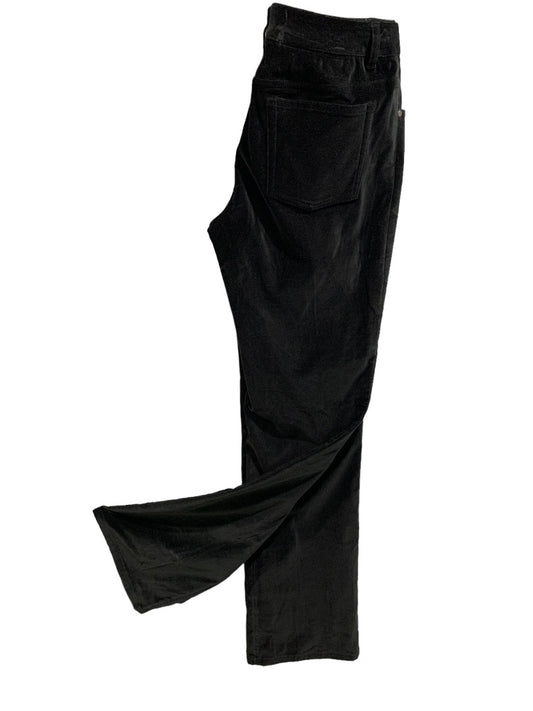 Size 6 Tahari Women's Black Stretch Velvet Pants Straight Leg