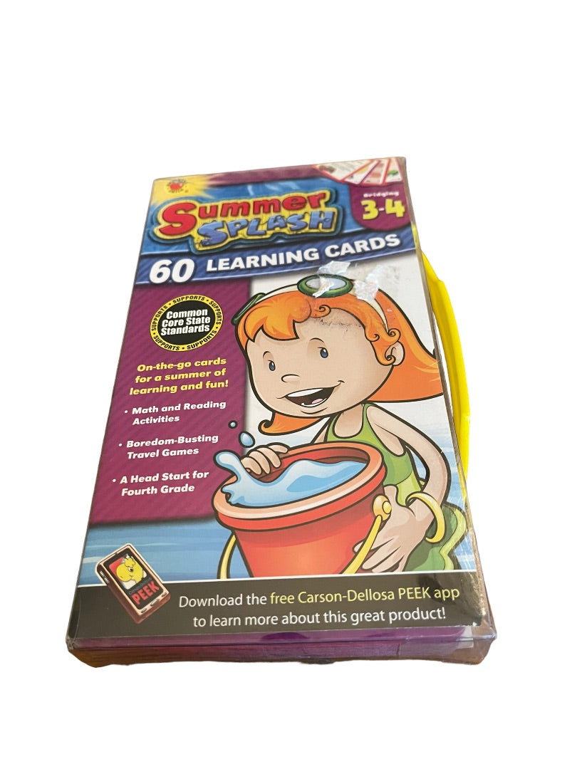 Carson-Dellosa Summer Splash 60 Learning Cards Bridging 3-4