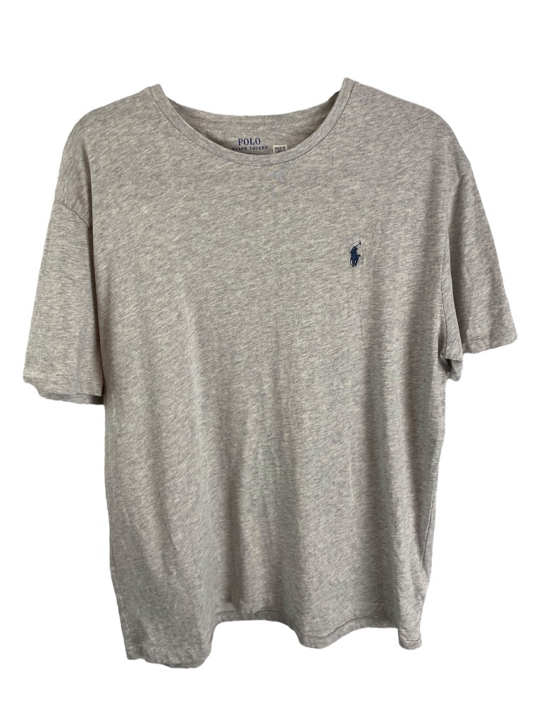 Large Polo Ralph Lauren Men's Gray Short Sleeve Tshirt Cottton