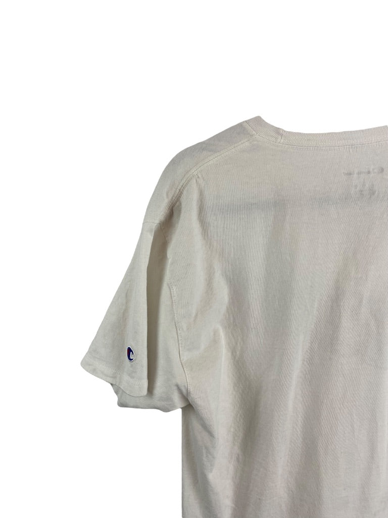 Large Champion Men's White Tshirt Short Sleeve "Greetings from the Champion Athletic Club"