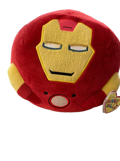 Ty Beanie Ballz Marvel Iron Man 8" Diameter 2013 Toy Always Lands on Feet