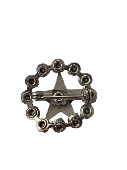 Masonic Pin Order of the Eastern Star Brooch Pin Silvertone .9" Diameter