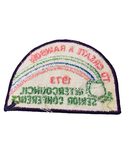 Girl Scout Patch Vintage 1973 Intercouncil Senior Conference "To Create a Rainbow"