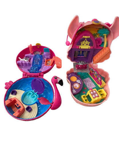 Polly Pocket Mini Compact Play Sets Flamingo Pool FRY38 Cat GKJ50