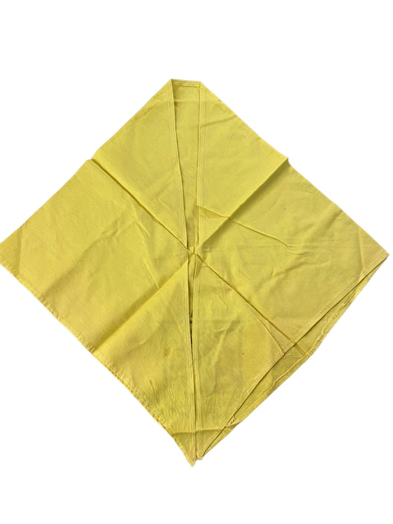 Vintage Bandana Yellow Unit Leader Delmont Scout Reservation Valley Forge Council 15 x 14"