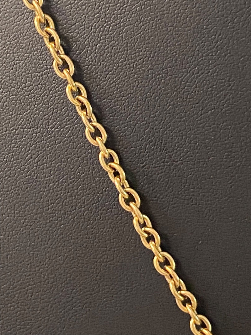 Goldtone Tassel Butterfly 31" Necklace 3.75" Drop Lobster Clasp