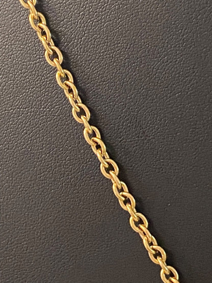 Goldtone Tassel Butterfly 31" Necklace 3.75" Drop Lobster Clasp