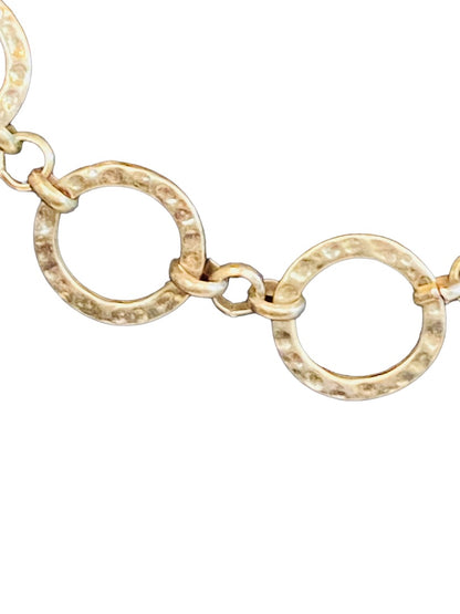 Goldtone Necklace Circles 18.5" Lobster Clasp