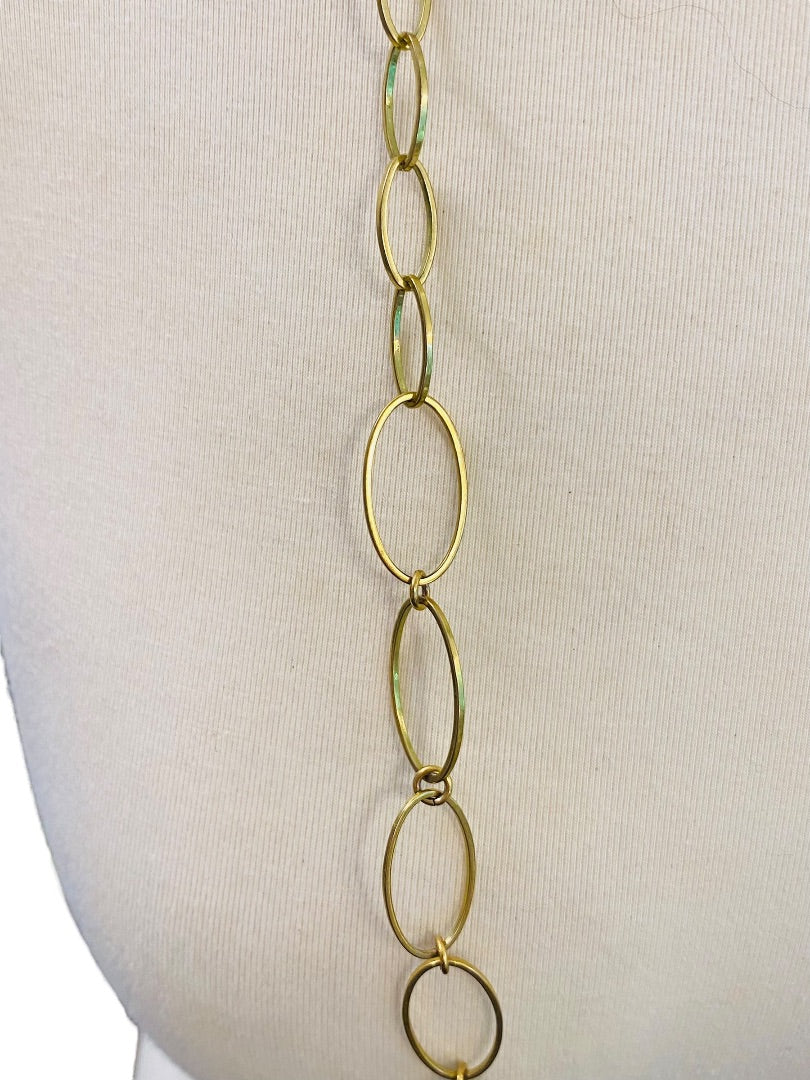 Goldtone Signed Alfani Link Necklace Lightweight Lobster Clasp 44"L