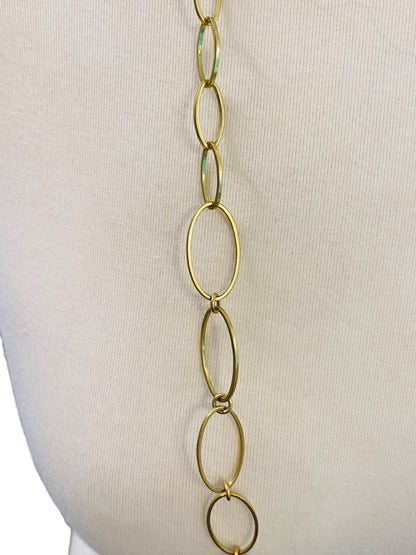 Goldtone Signed Alfani Link Necklace Lightweight Lobster Clasp 44"L