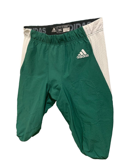 2XL Adidas New Mens Dark Green White Football Pants GG7413