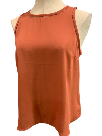 Size 6 J.Crew Womens Rust Orange Sleeveless Pullover Blouse J2563