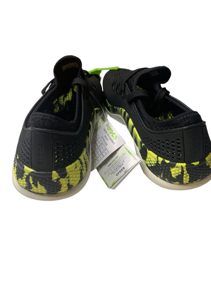 Size 9 Crocs LiteRide 360 Marbled Pacer Shoes Mens Sneakers Black Yellow New 207633