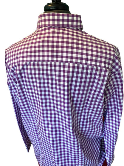 XL Washington Huskies Men's Button Down Gingham Shirt The W Collection NWT