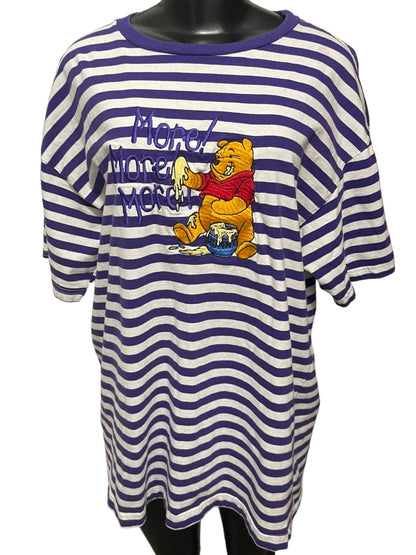 Large The Disney Store Winnie the Pooh More More More Embroidered Y2K Tshirt Adult