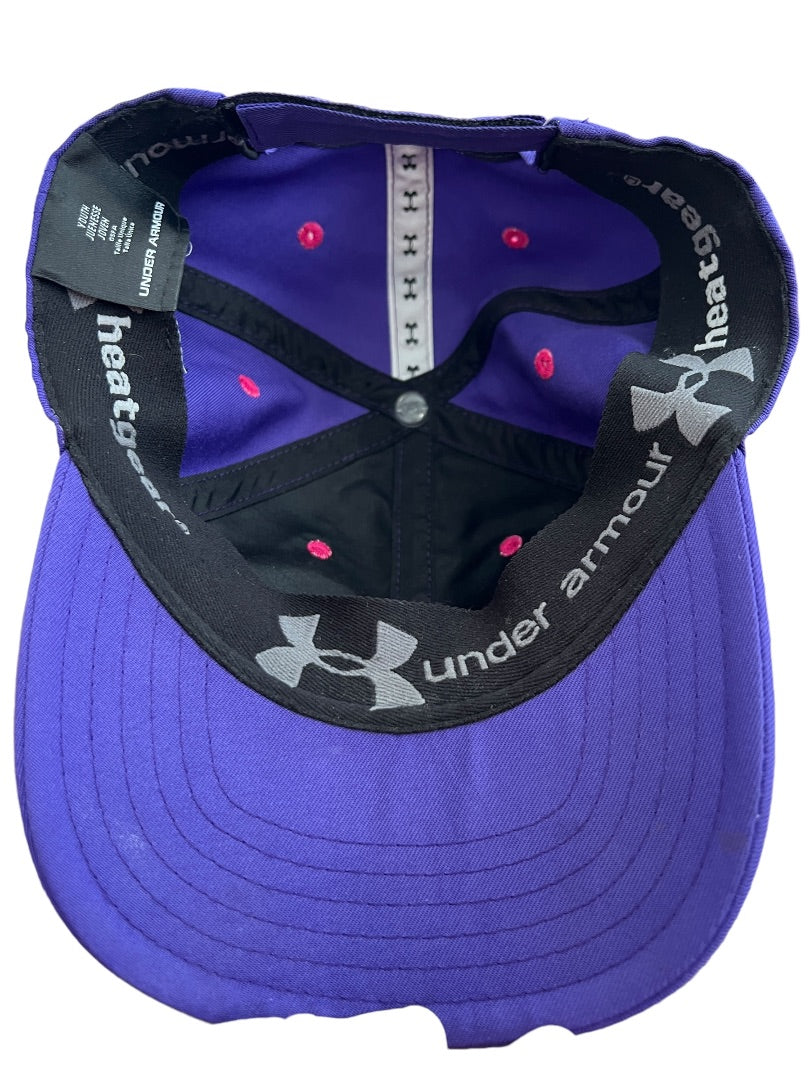 UNDER ARMOUR UA Classic Fit Youth Hat Heatgear Purple Pink EUC Adjustable