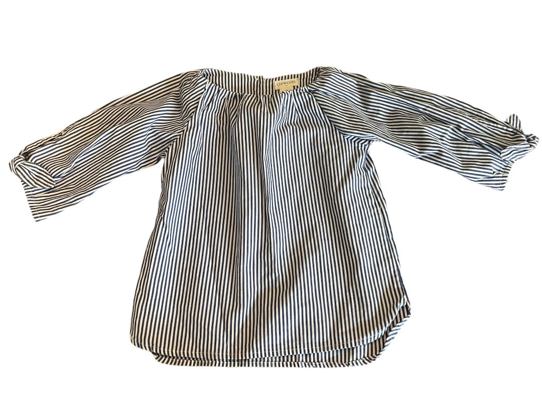 2 Crewcuts Girls Tie Striped Sleeve Top