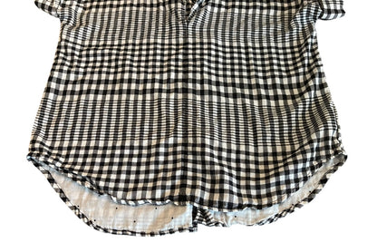 XXS Madewell Womens Double-Faced Hayden Popover Top in Breeney Plaid NB549 Shirt