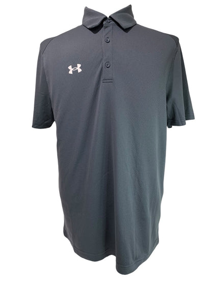 Medium Under Armour Mens New Team Tech Polo Shirt Gray 1370399