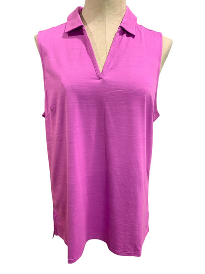 XL Puma Womens New Golf Sleeveless Shirt Collared V-Neck Cloudspun