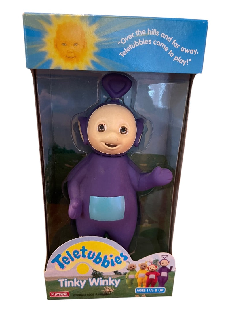 1998 Teletubbies Playskool 6 Inch Tinky Winky Purple Figurine in Box